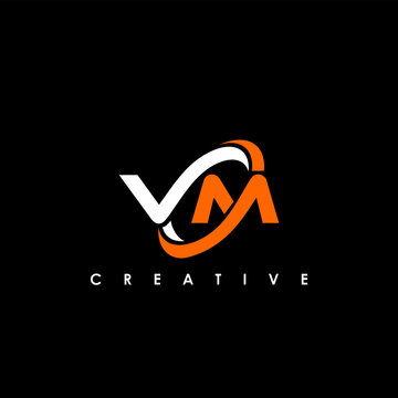 VM Letter Initial Logo Design Template Vector Illustration	

