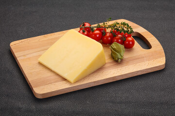 Hard parmesan cheese piece