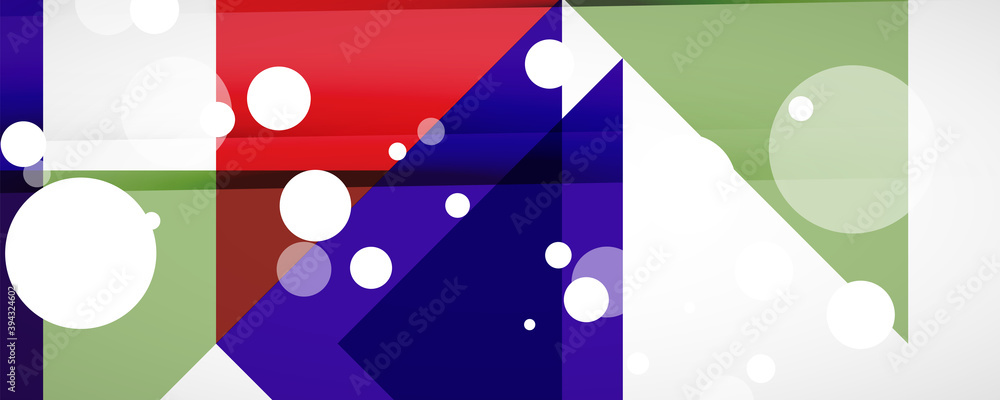 Wall mural geometric abstract background. techno color triangle shapes. vector illustration for covers, banners