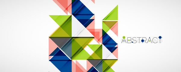 Set of vector triangle geometric backgrounds. Vector illustration for covers, banners, flyers and posters and other designs