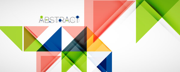 Set of vector triangle geometric backgrounds. Vector illustration for covers, banners, flyers and posters and other designs