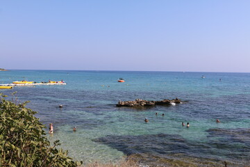 Fototapeta na wymiar water activities on the sea Cyprus Protaras