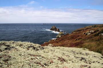 Obraz premium A view of the Cornish Coast at Lands End