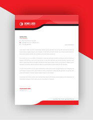 Professional business style letterhead template design / cover letter - vector minimalist colorful design