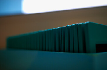 Vintage green film slides background