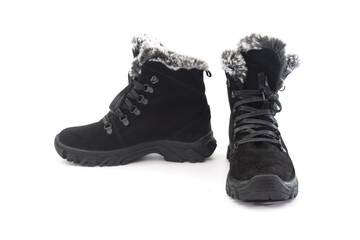  womens boots isolated on white background.