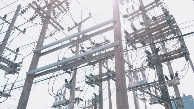 High Power Electric Substation Dolly Shot