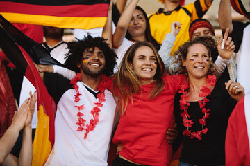 German soccer team supporters in fan zone