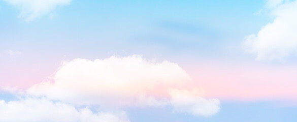 abstract colorful pastel tone of sunrise sky background with shining light for design concept