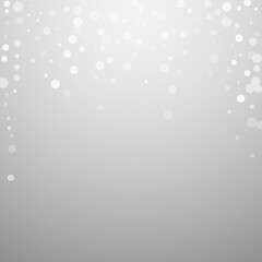 Fototapeta na wymiar White dots Christmas background. Subtle flying sno