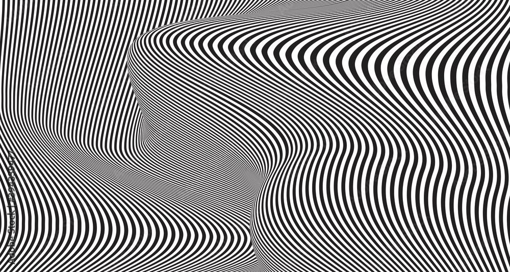 Aufkleber abstract black and white line pattern template design mesh artwork background. illustration vector e