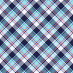 Plaid seamless pattern. Vector background of textile ornament. Flat fabric design.