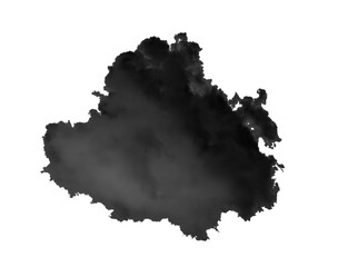  black clouds isolated on white background