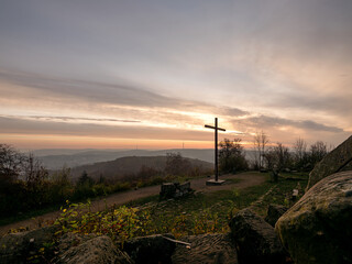 Der Gipfel des Birkenkopf zum Sonnenaufgang, Stuttgart