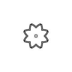 Icon vector graphic of tribal star abstrack