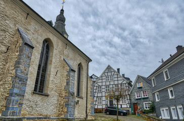 Fototapeta premium Kirche und Altstadt in Velbert Neviges