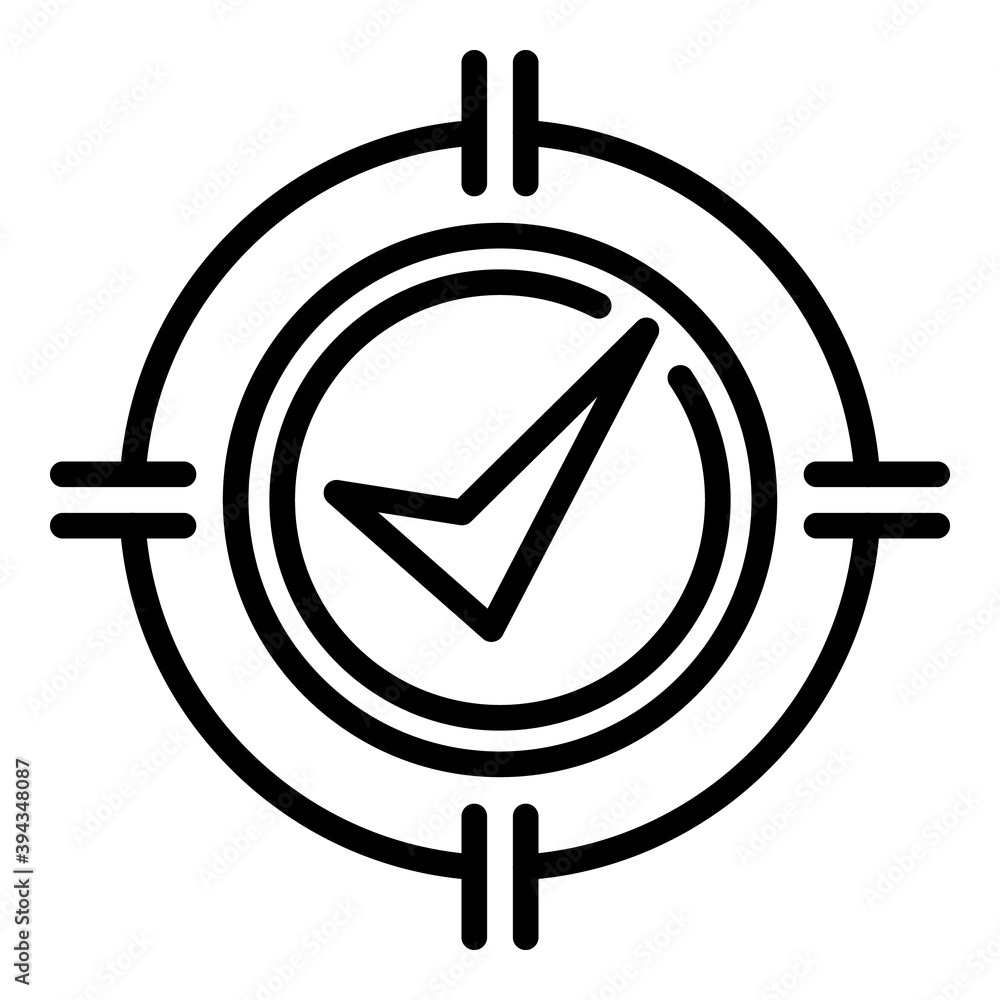 Poster mentor target icon. outline mentor target vector icon for web design isolated on white background