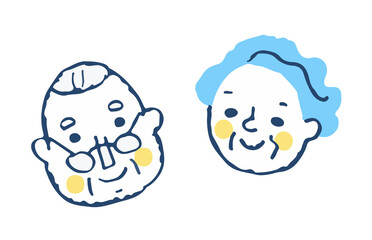 笑顔のシニアカップル　