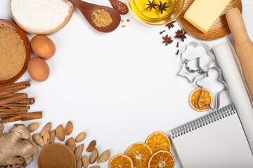 Christmas cookie cooking background