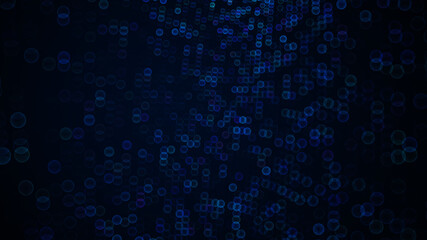 Abstract background background of bokeh dots in blue colors.