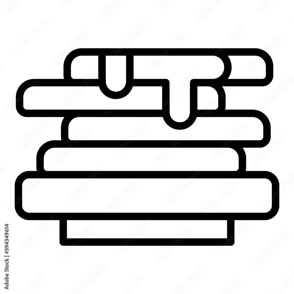 Poster chocolate paste sandwich icon. outline chocolate paste sandwich vector icon for web design isolated 