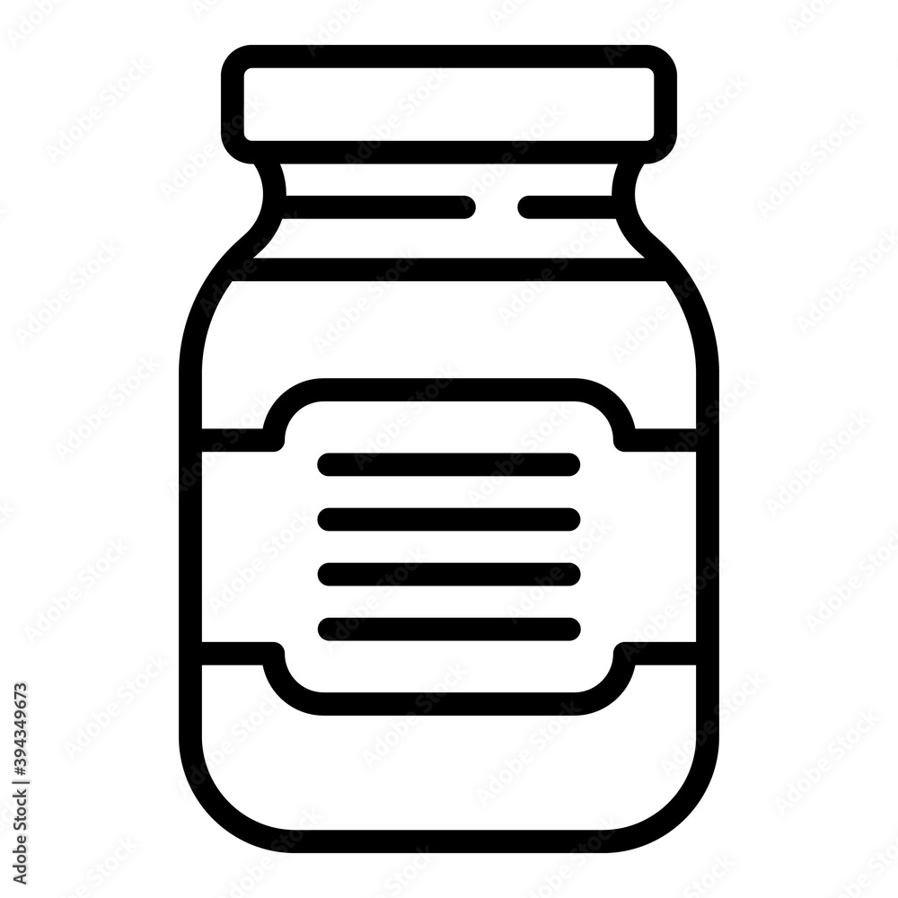 Poster chocolate paste jar icon. outline chocolate paste jar vector icon for web design isolated on white b