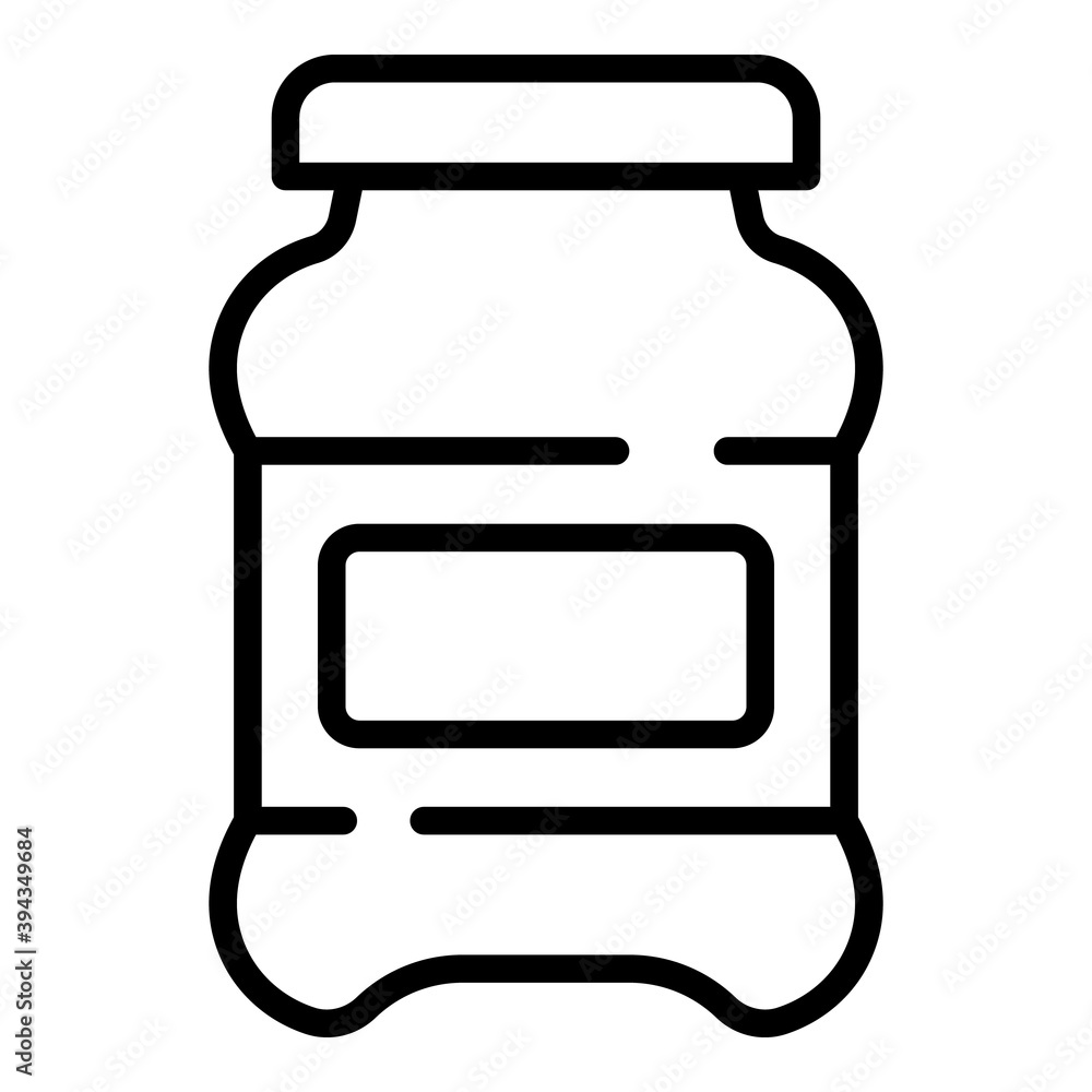 Poster chocolate milk paste icon. outline chocolate milk paste vector icon for web design isolated on white