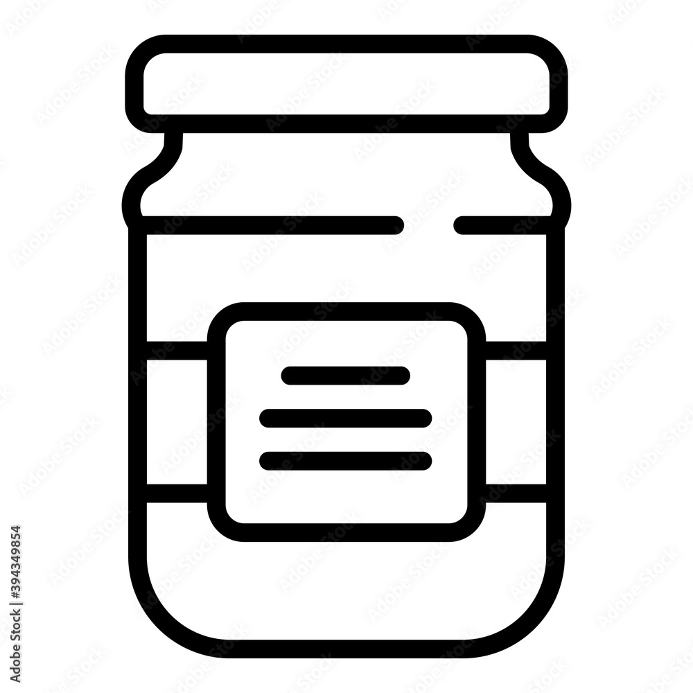 Aufkleber chocolate paste ingredient icon. outline chocolate paste ingredient vector icon for web design isola