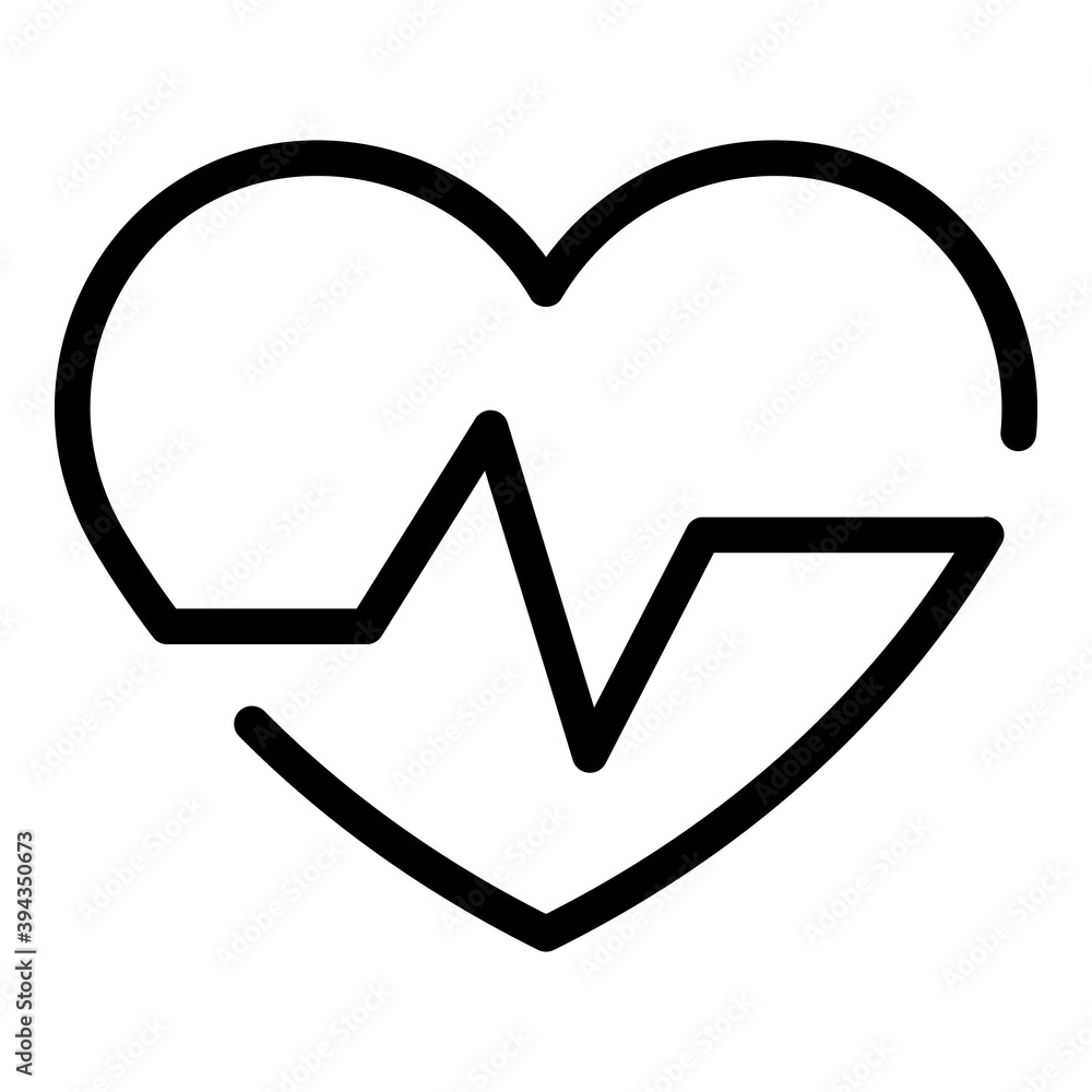 Poster heart pulse icon. outline heart pulse vector icon for web design isolated on white background
