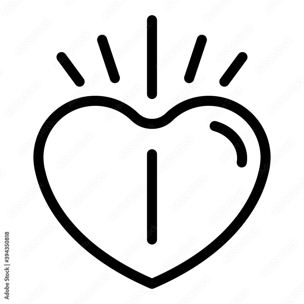 Poster heart attack icon. outline heart attack vector icon for web design isolated on white background