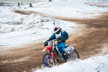 Winter motorcycle race