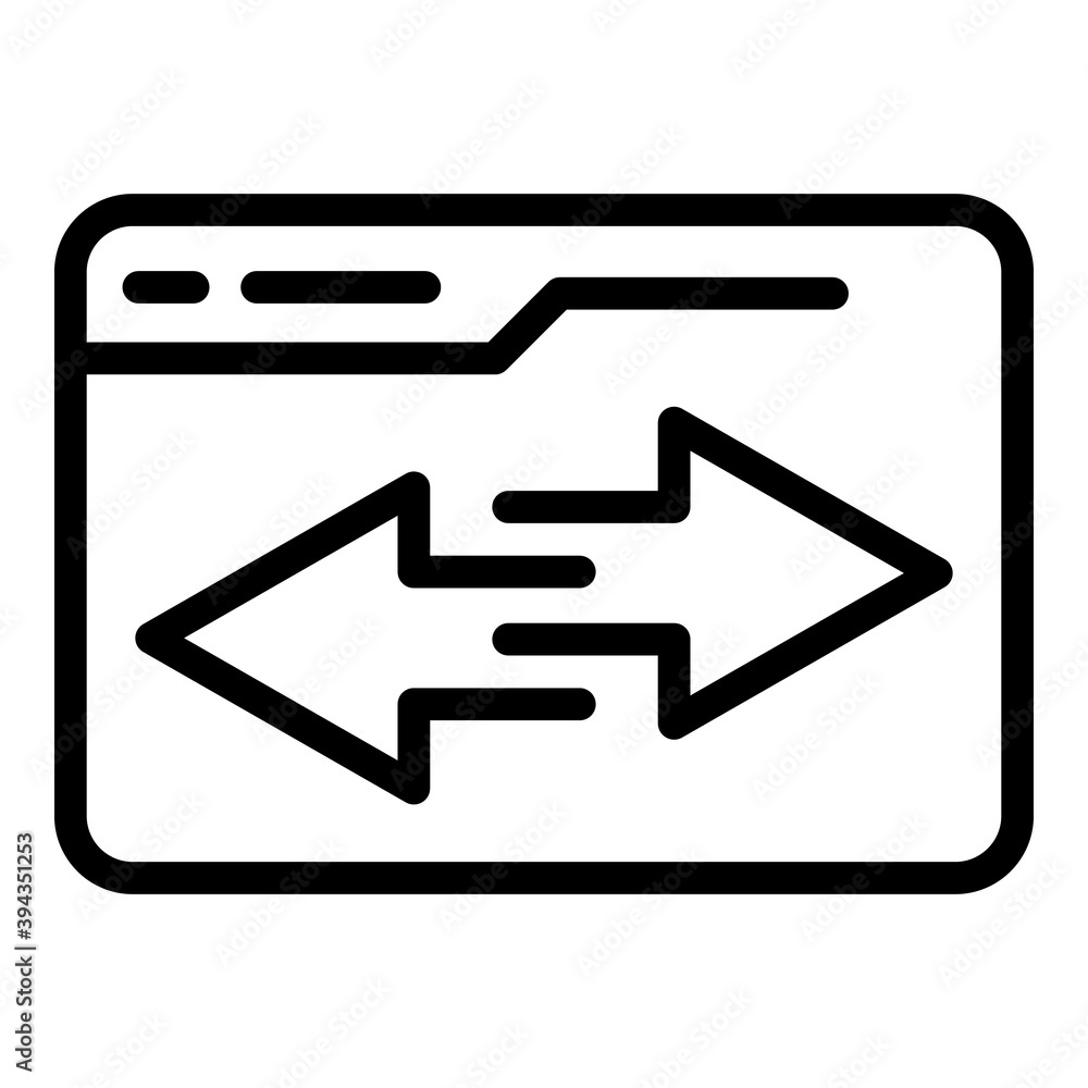 Poster page internet speed icon. outline page internet speed vector icon for web design isolated on white b