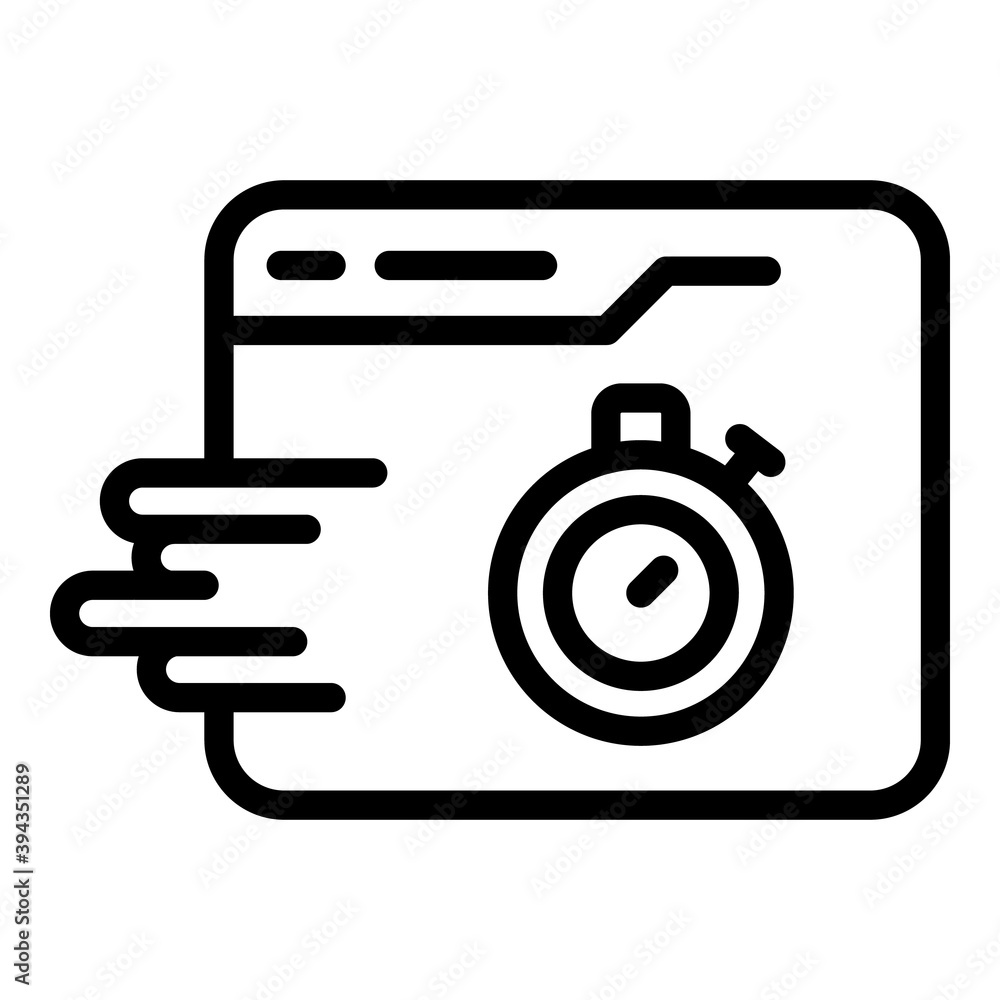 Poster fast internet page icon. outline fast internet page vector icon for web design isolated on white bac