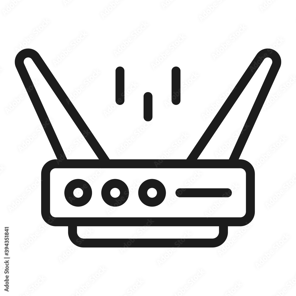 Poster wifi modem icon. outline wifi modem vector icon for web design isolated on white background