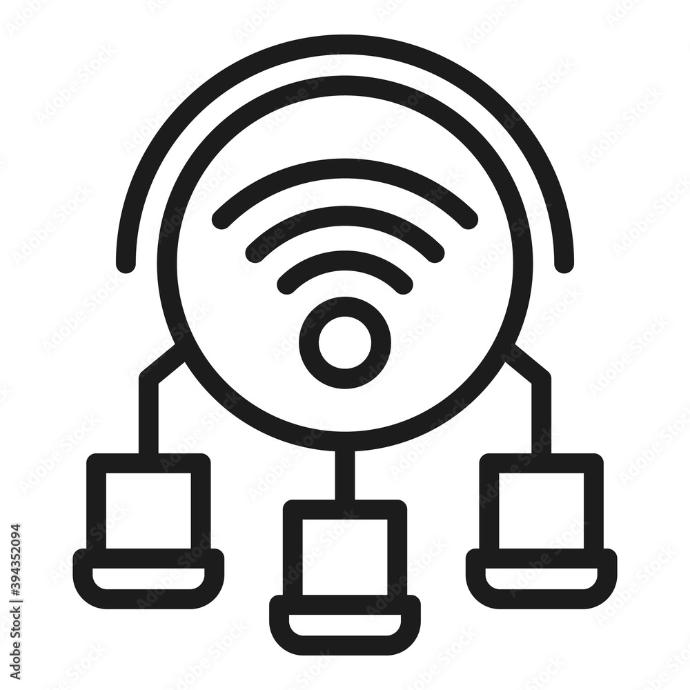 Poster wifi hotspot icon. outline wifi hotspot vector icon for web design isolated on white background