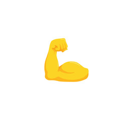 Biceps emoji gesture vector isolated icon illustration. Biceps gesture icon