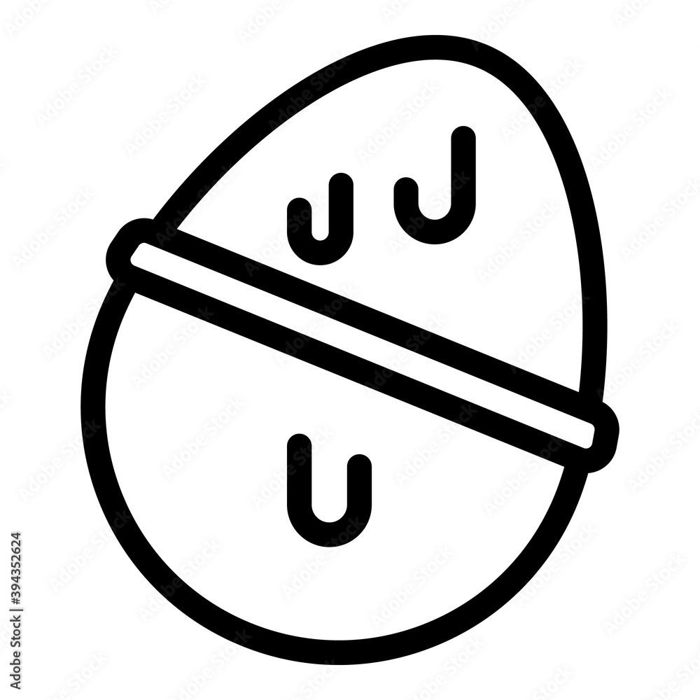 Aufkleber chocolate egg icon. outline chocolate egg vector icon for web design isolated on white background