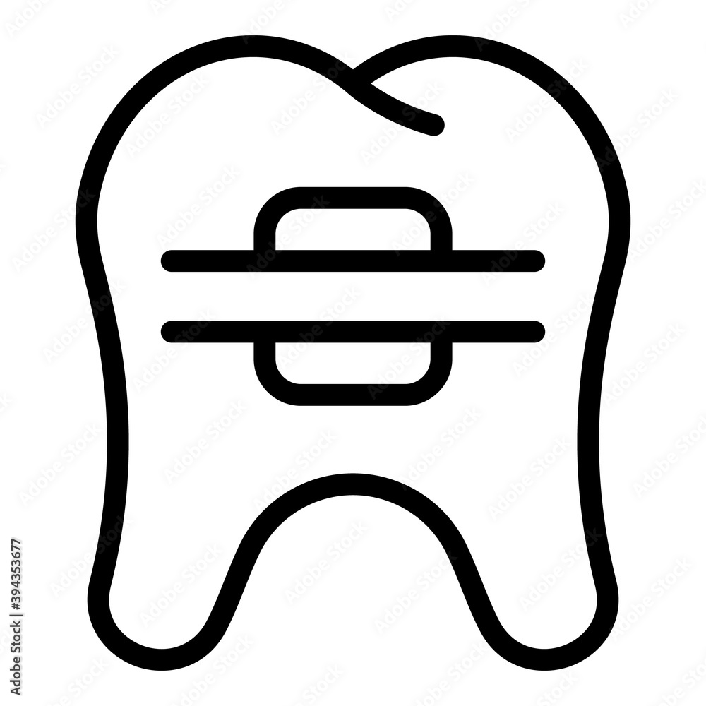 Poster Fixed braces icon. Outline fixed braces vector icon for web design isolated on white background