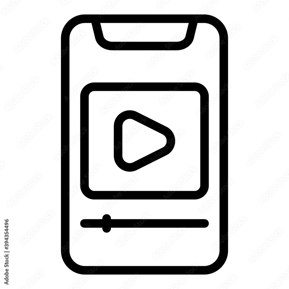 Poster phone learning icon. outline phone learning vector icon for web design isolated on white background