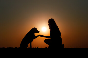 silhouette of a couple