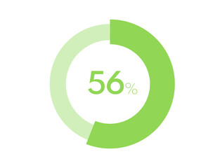 56% circle diagrams Infographics vector, 56 Percentage ready to use for web design