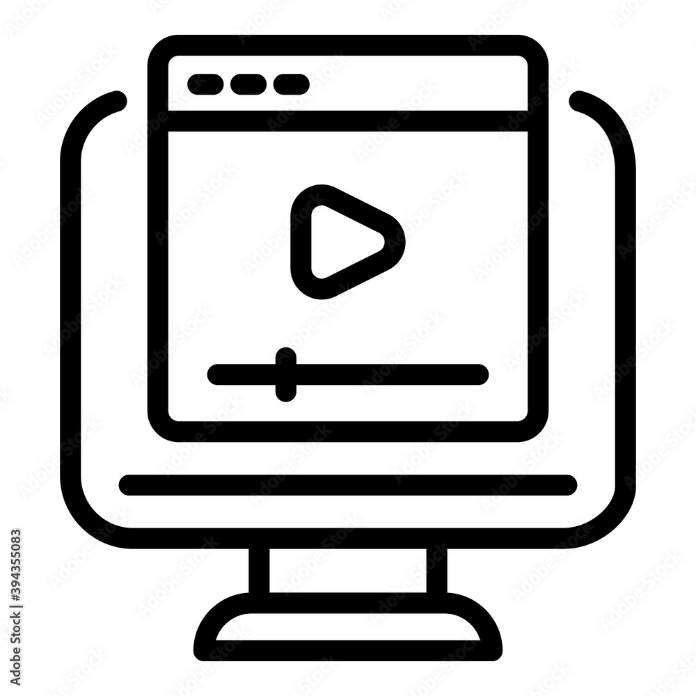 Aufkleber elearning icon. outline elearning vector icon for web design isolated on white background