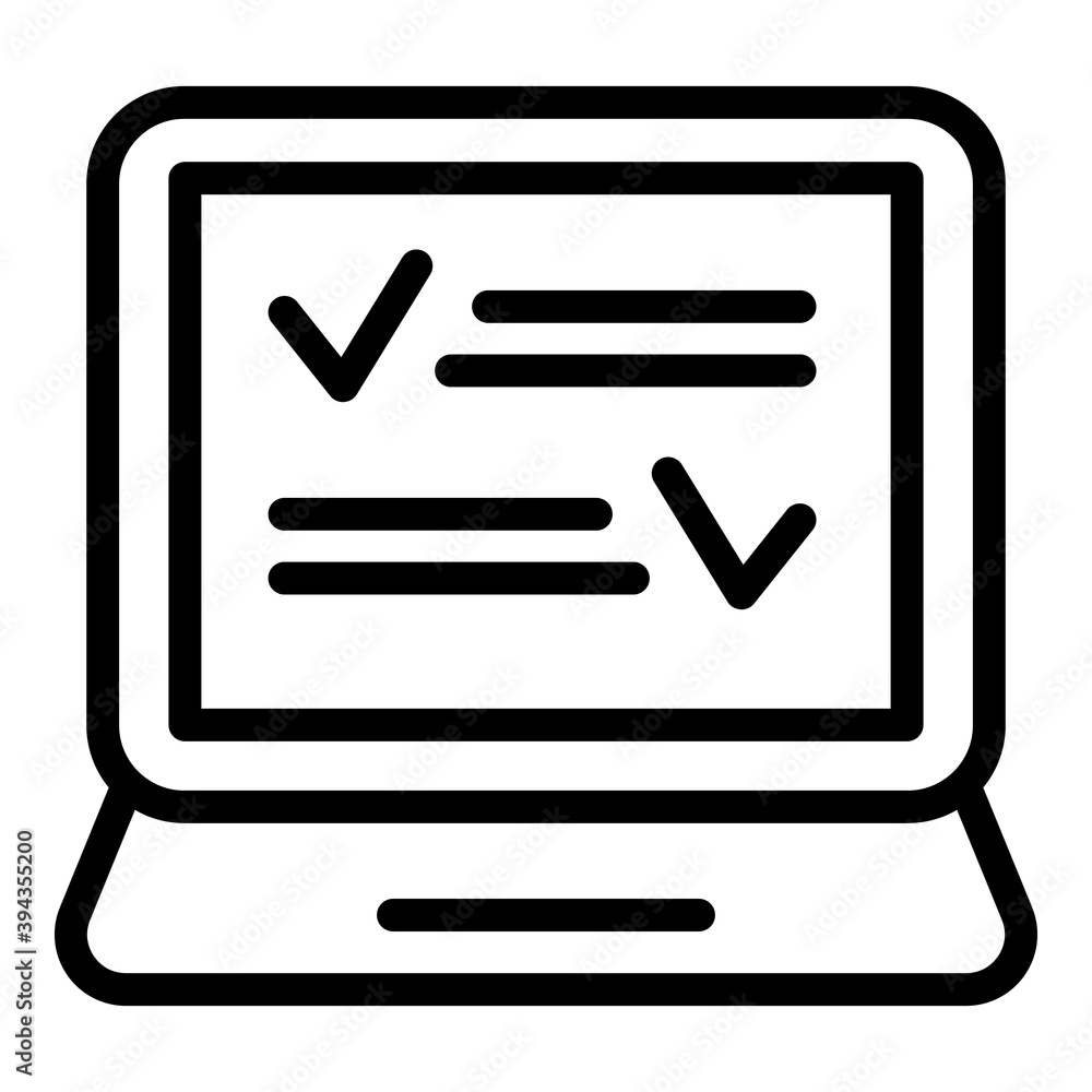 Poster digital lesson icon. outline digital lesson vector icon for web design isolated on white background