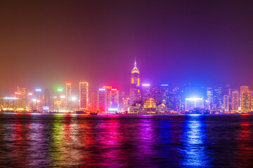 Fototapeta na wymiar Hong Kong city skyline, China