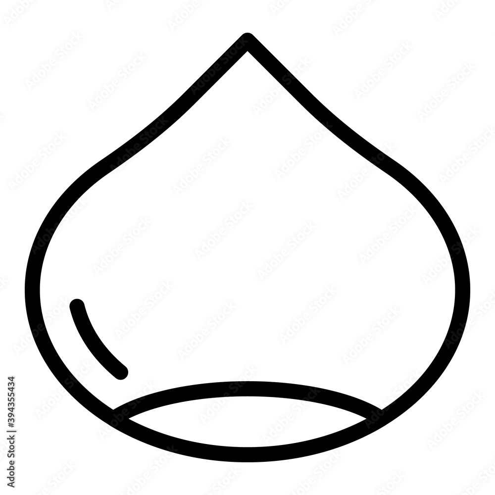 Poster dry chetnut icon. outline dry chetnut vector icon for web design isolated on white background