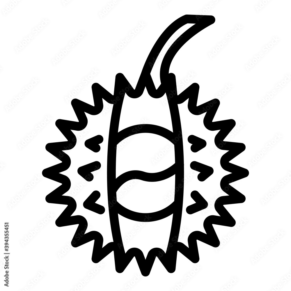 Poster kernel chetnut icon. outline kernel chetnut vector icon for web design isolated on white background