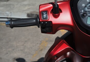 Motorcycle hand on the street