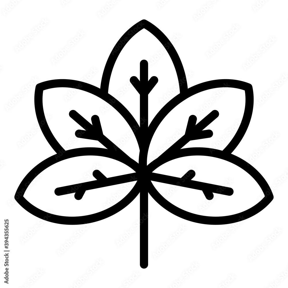 Poster park chetnut leaf icon. outline park chetnut leaf vector icon for web design isolated on white backg