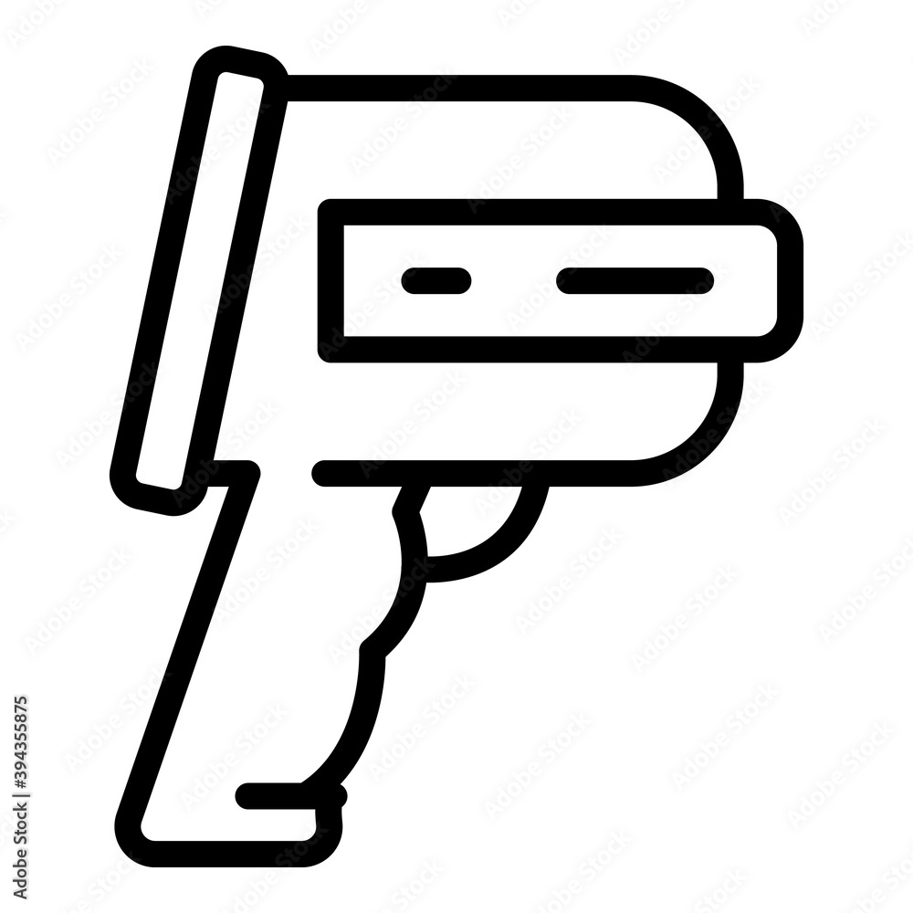 Poster forehead thermometer icon. outline forehead thermometer vector icon for web design isolated on white