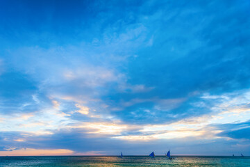 White sand beach Boracay island, Philippines